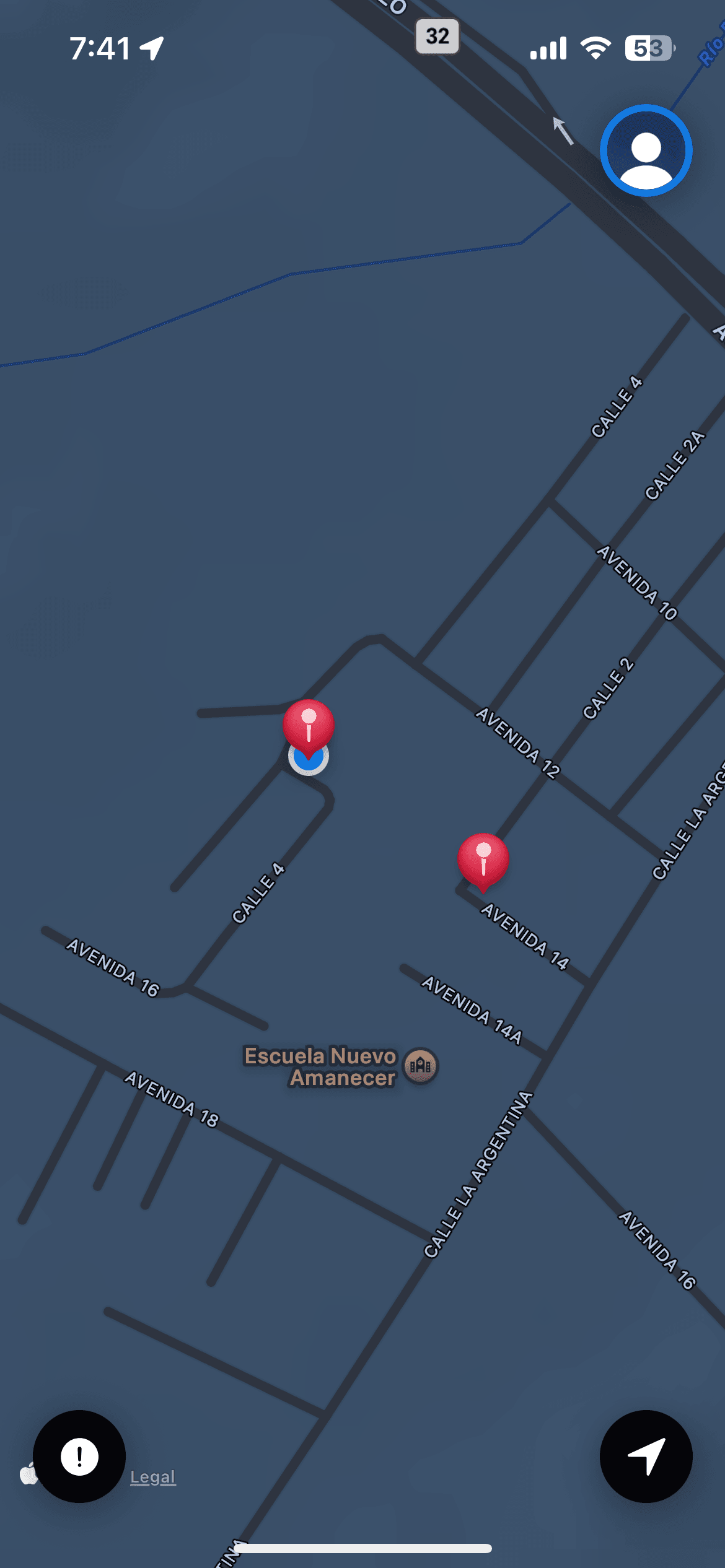 Mapa de Cityi mostrando incidentes reportados en tiempo real